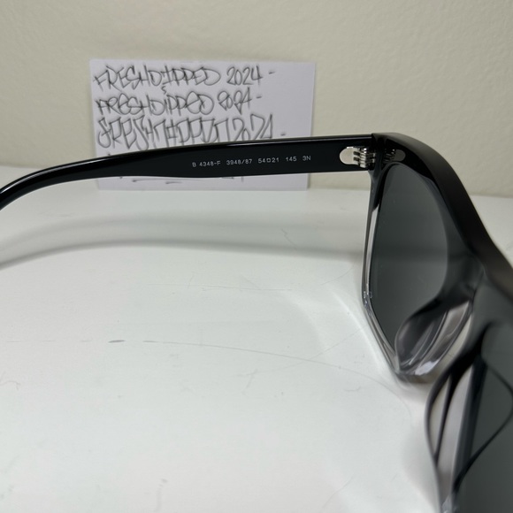 NWT MENS BURBERRY COOPER SUNGLASSES BE4348F 394887 BLACK W/ALL ACCESSORIES - Picture 9 of 13